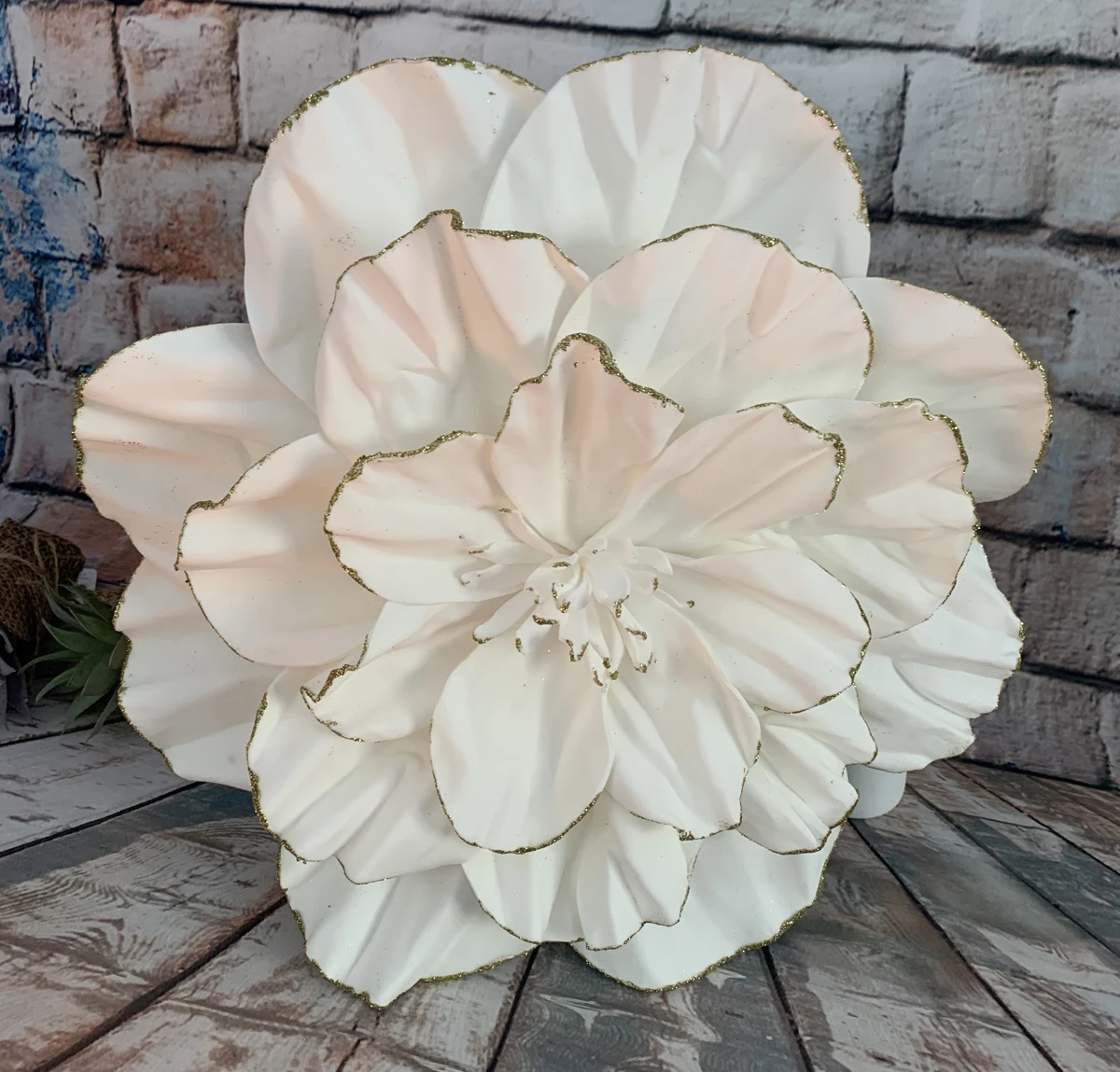 HANDMADE HIGH QUALITY FOAM FLOWERS WALL DECORATION ARTIFICIAL FLORAL WITH GLITTER