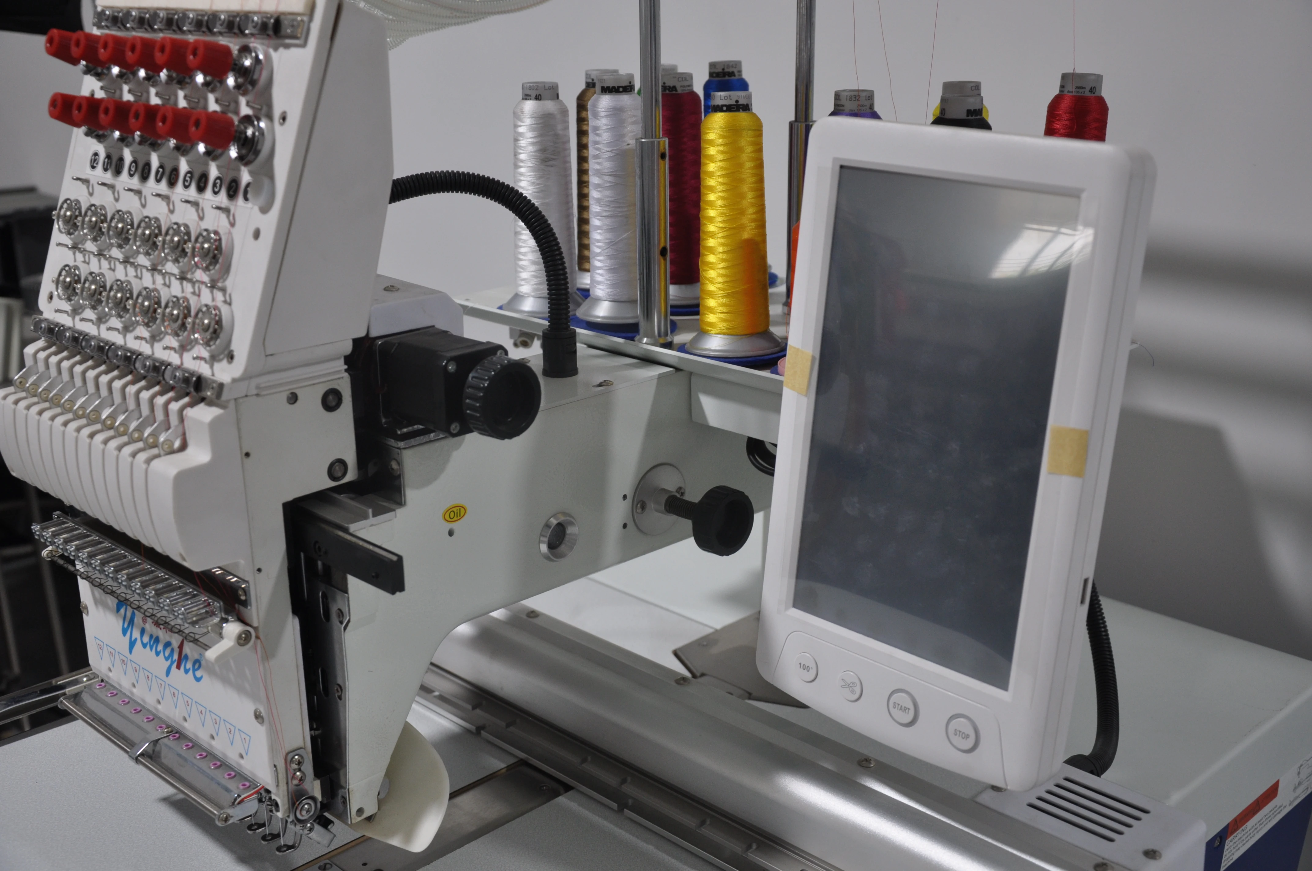 Yinghe Single Head 12 Needles monogram Computer Digital Polo Shirt Cap Hat Design Apparel Sewing and Embroidered Machine price