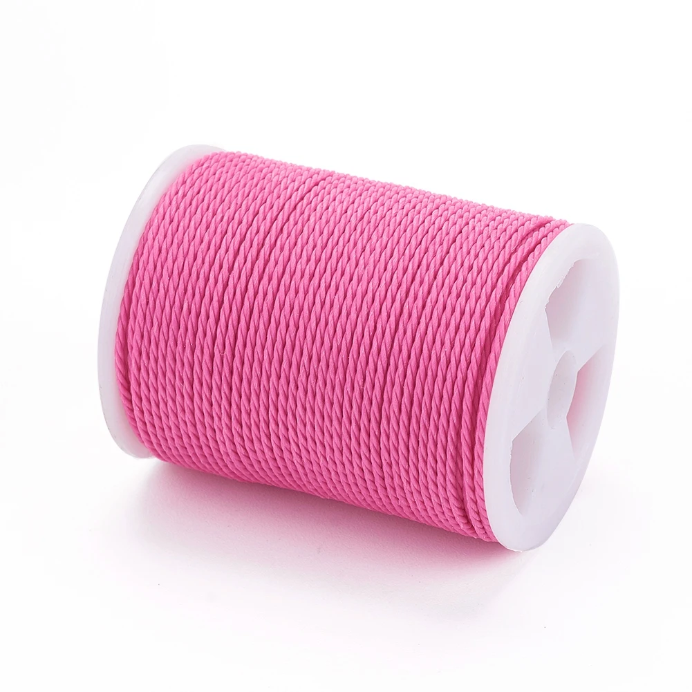 Pandahall 1mm Waxed Polyester Cord Twisted Cord