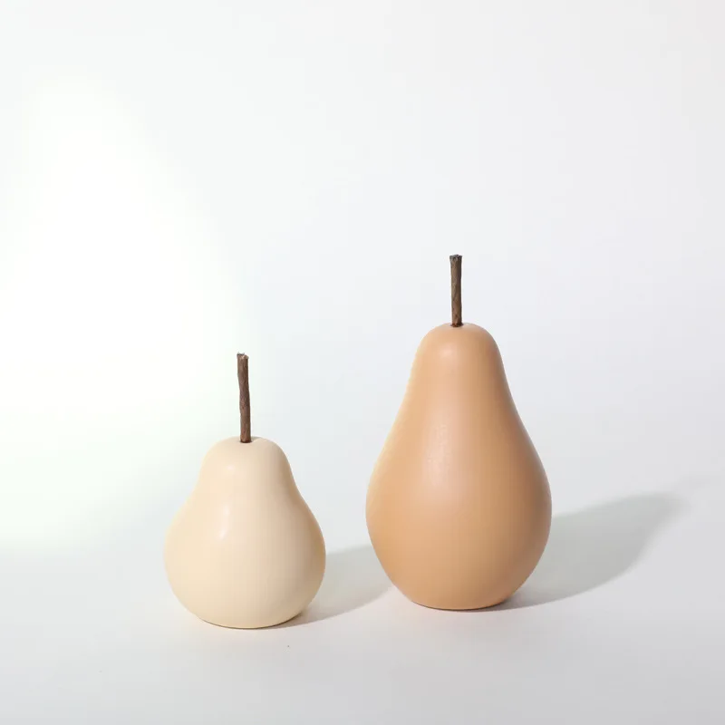 Nordic ins style small fresh ceramic pear ornaments home accessories creative living room office ceramic fruit decorations