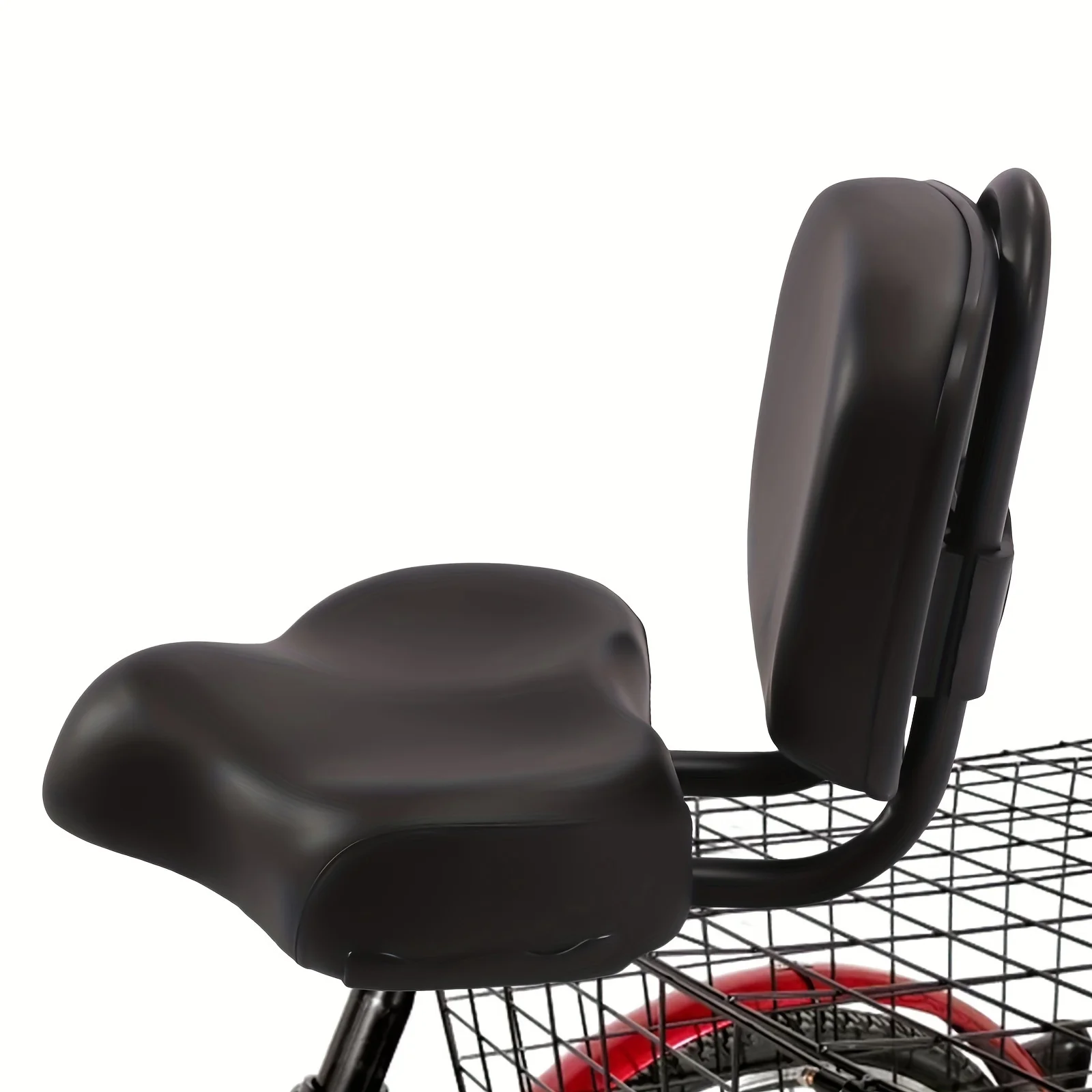 Bike Saddle Seat Bicycle Extra Wide Comfort Leather Cushion Soft Pad Waterproof Wide Comfort Bike Seat with Backrest