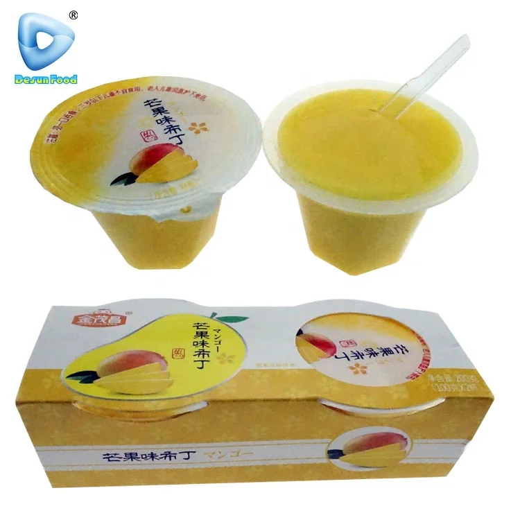 China wholesale big cup mango flavour jelly pudding