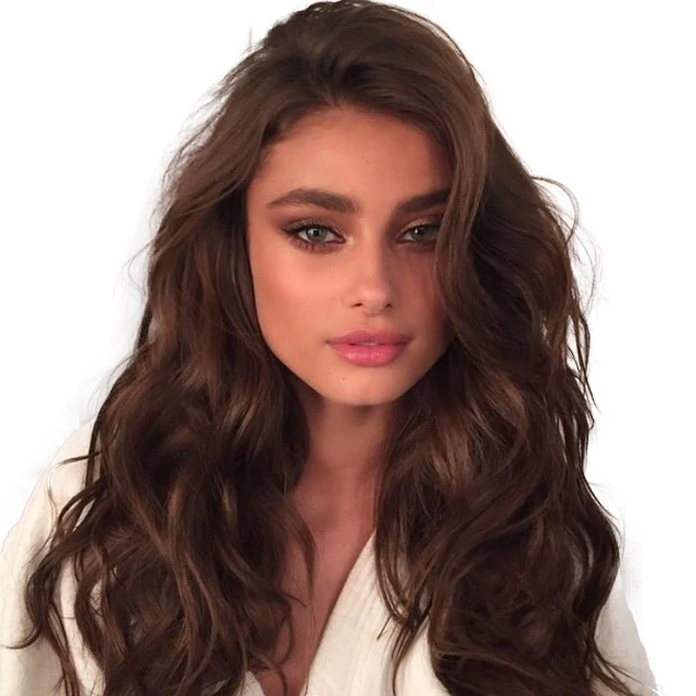 Wholesale Long Black Brown Golden Honey Wavy Wig with Highlights Cosplay Synthetic Wigs Women Heat Resistant Middle Part Wigs