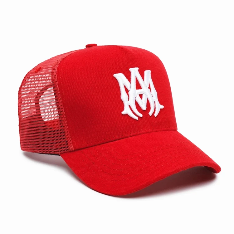 Hot Personalized Custom 5 Panel Baseball Mesh Caps Two-tone Trucker Hats