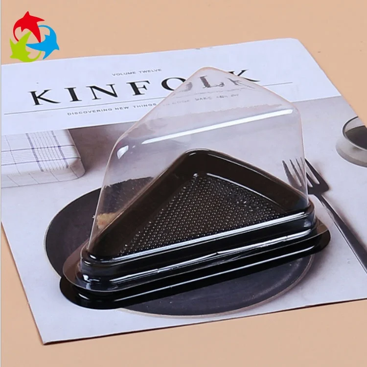 
Takeaway clear plastic triangle PET cake box 