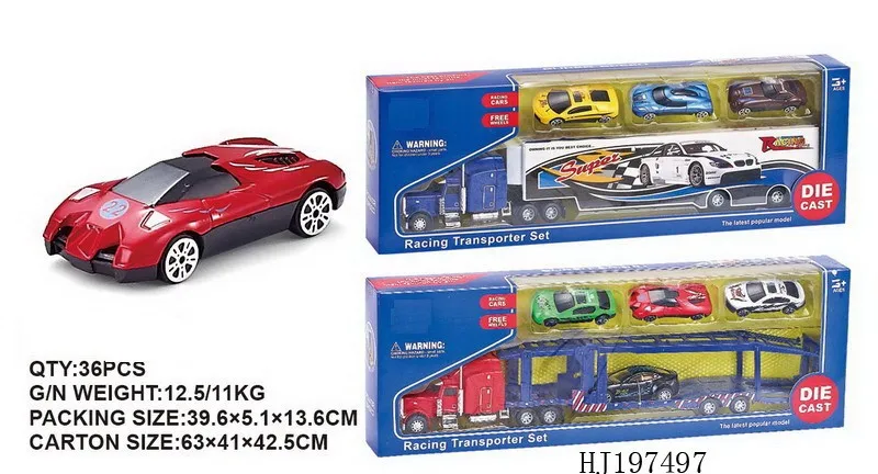 1:42 die-cast model car super truck metal toy car carry case for mini car toy