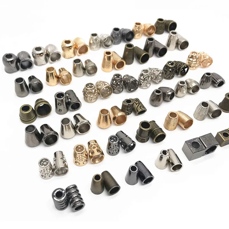 Accept Customization Small Logo Laser Garment Cord Ends Alloy Metal Cord Ends for Clothing