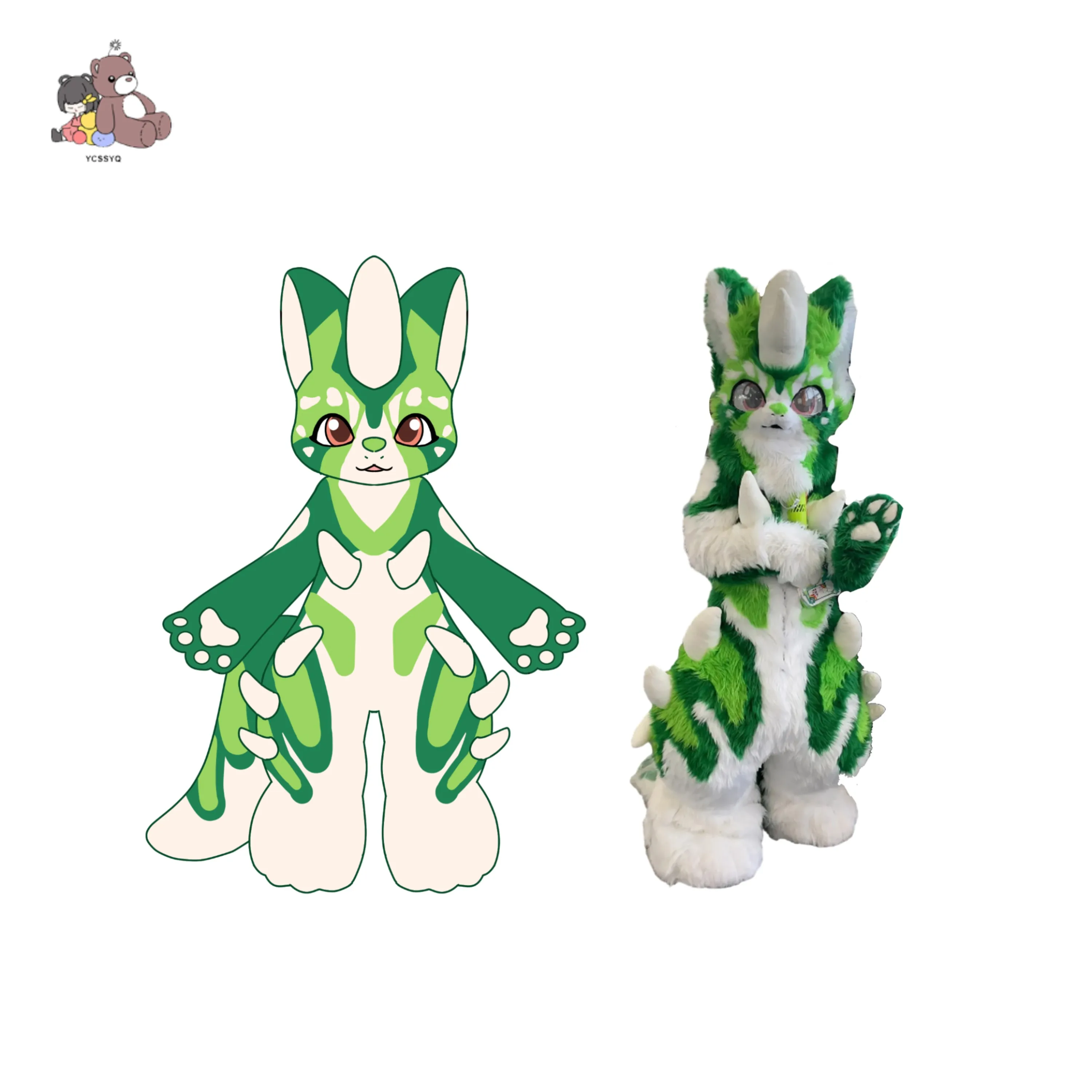 Custom Cosplay Furryart Fan Cute Stuffed Plush Orc Suit Furry Costume Funny Life Animal Cartoon Mascot Uniform