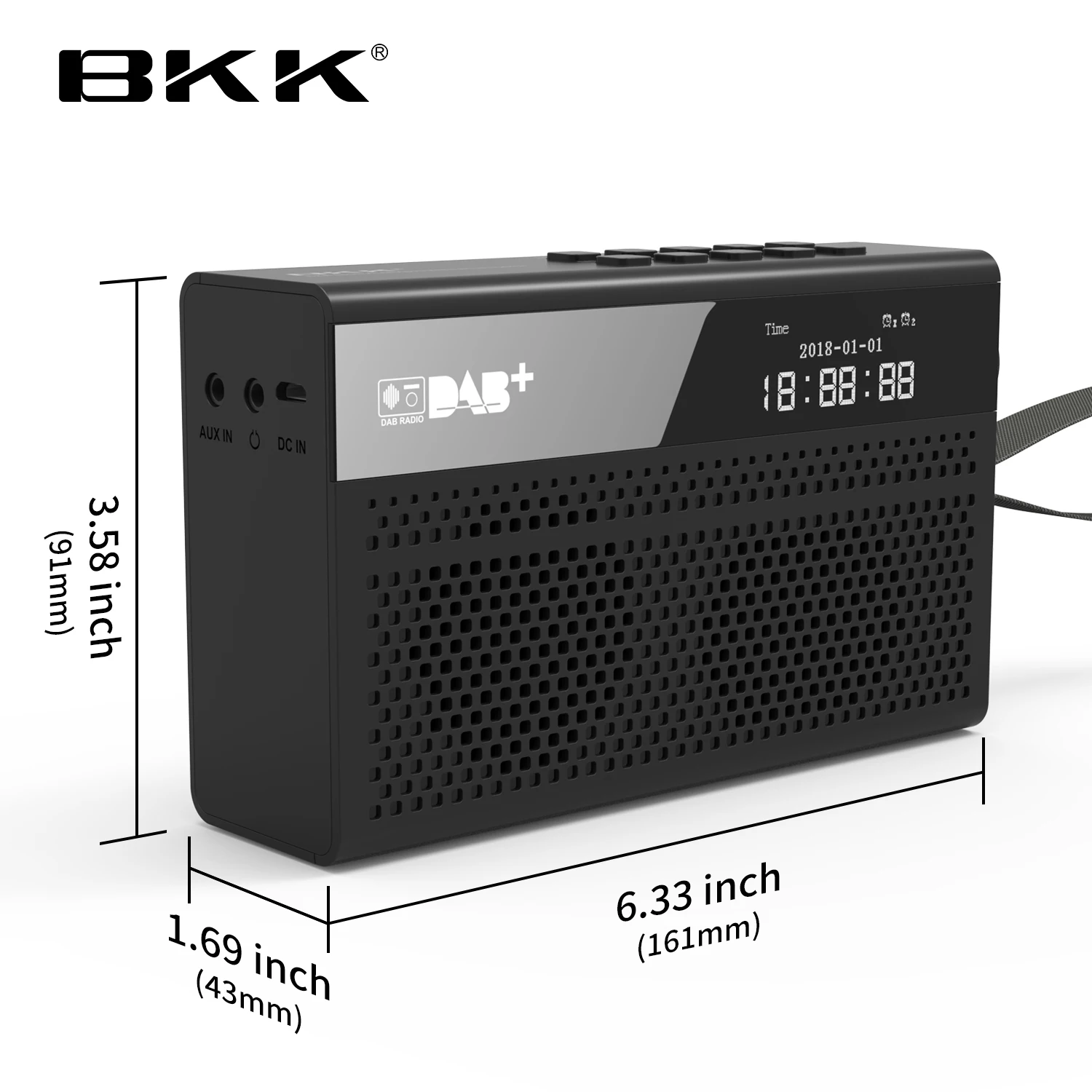  Портативный радиоприемник DAB нового дизайна часовой динамик с FM-радио