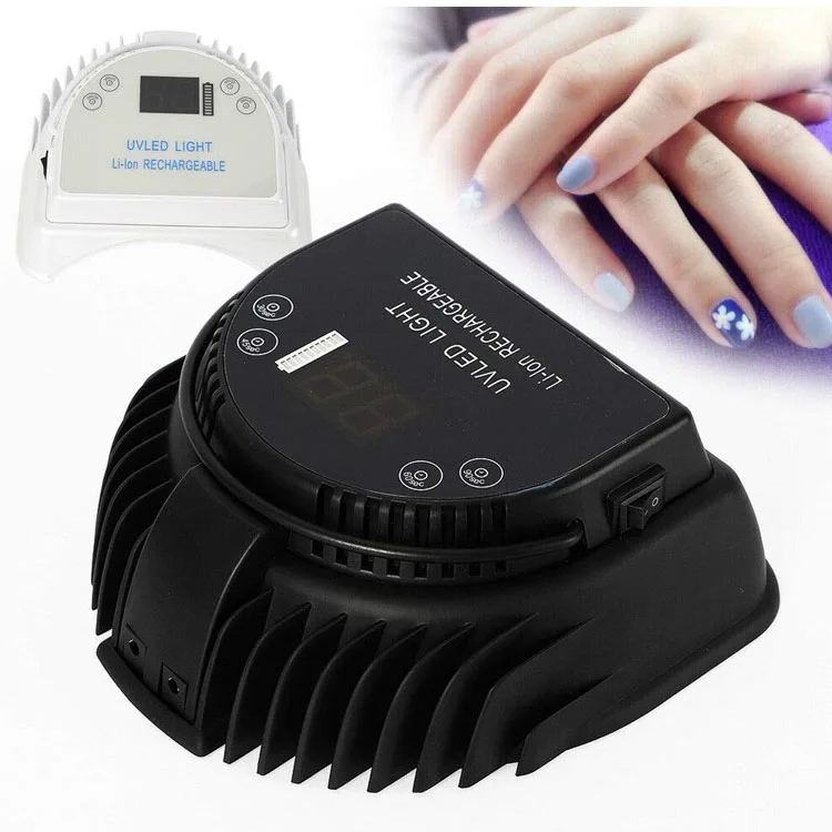 64W UV LED Nail Lamp Light Professional Nail Dryer Rechargeable Gel Nail Polish LED UV Light LCD Display-Infrared Hand Sensor