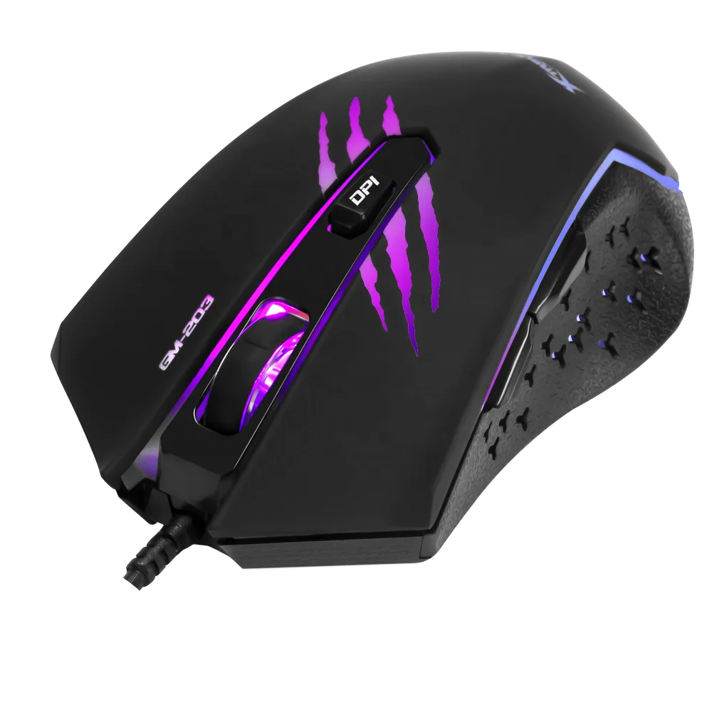  XTRIKE ME GM-203 PC mouse 3600DPI with 7 colors light for