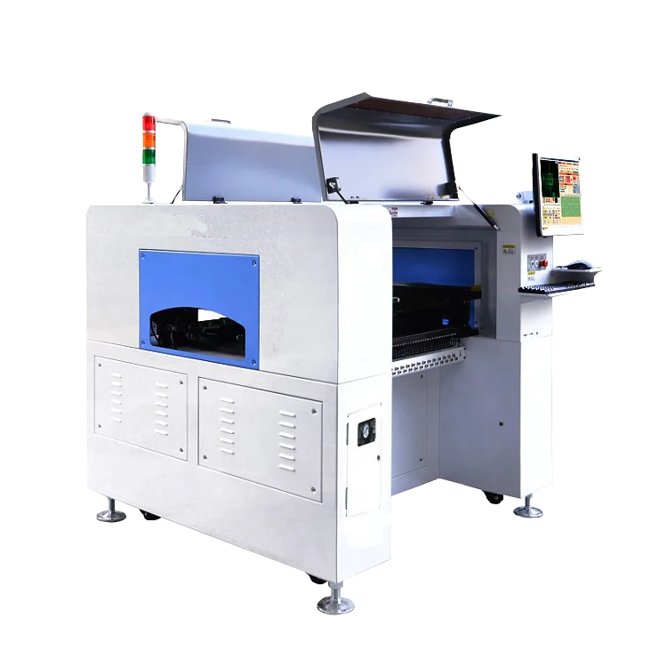 Electronic production machinery 8 head high speed pcb LED chip mounting production line pick and place machine smd