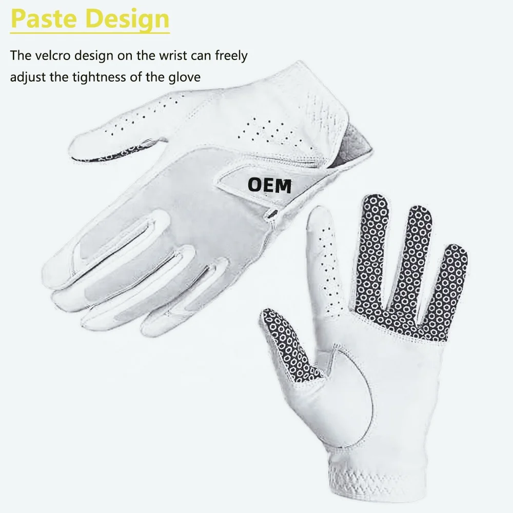 VICTGOAL OEM ODM Grip увеличивает праворукие Мужские кожаные перчатки для гольфа запатентованные мужские и женские из овечьей кожи