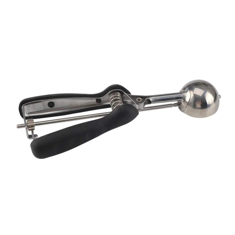 Ice Cream Scoop with Trigger Lever and Comfort Grip Handle
