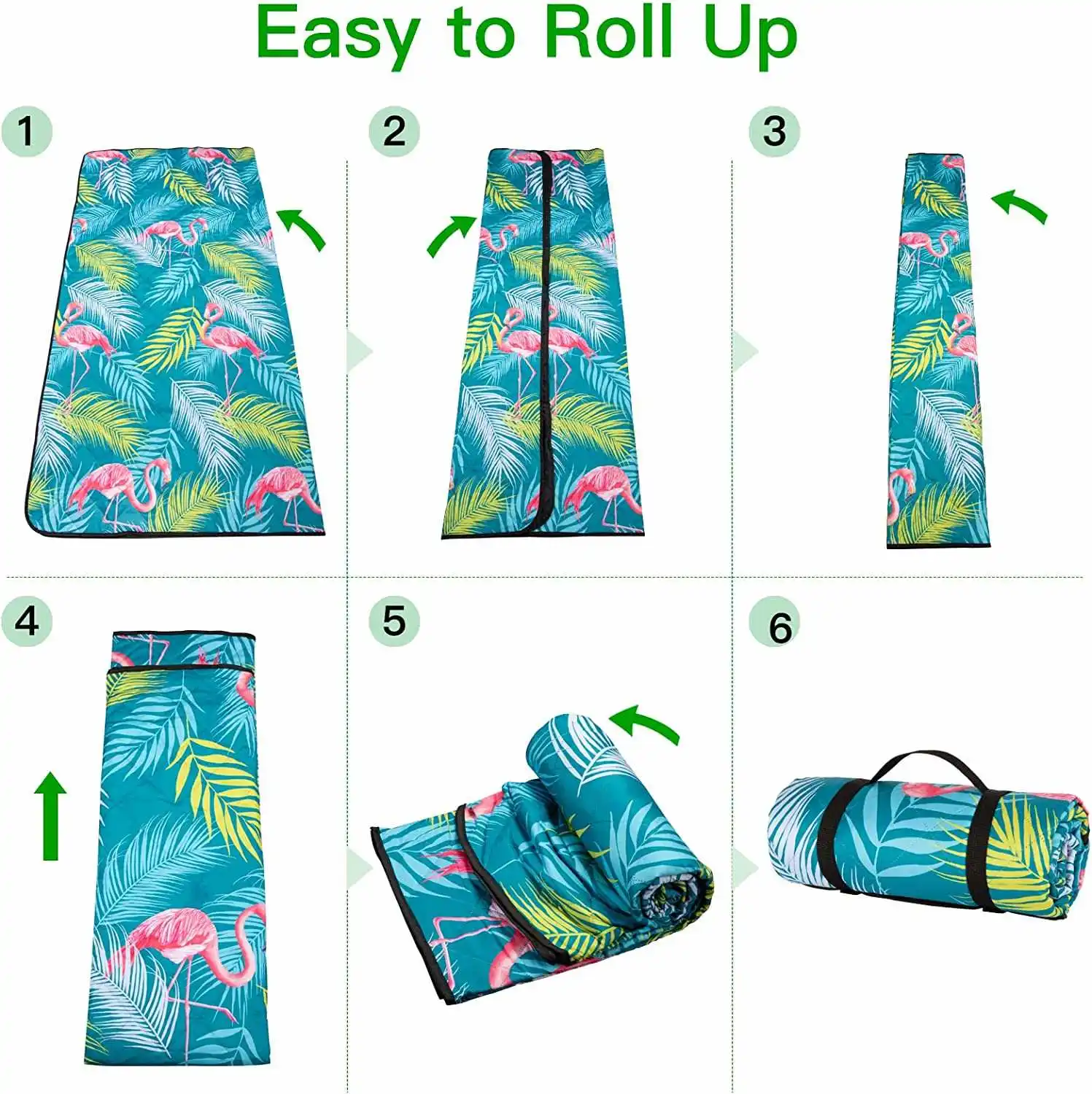 Wholesale Flamingo Picnic Mat Outdoor Picnic Blanket Waterproof Summer Beach Mat