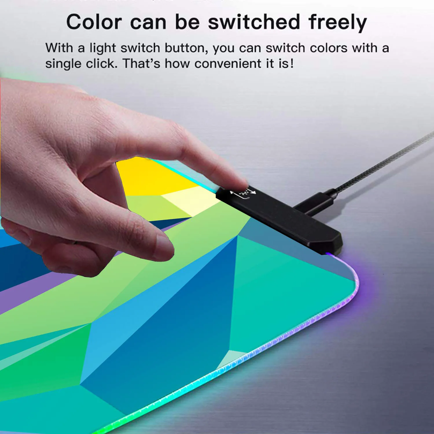  Расширенный RGB коврик для мыши игровой светодиодного освещения с