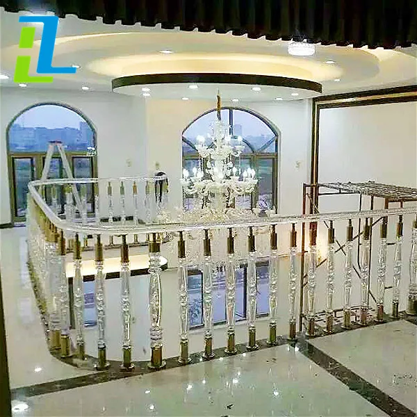 High Grade indoor clear acrylic baluster /plastic glass stair handrail China supplier