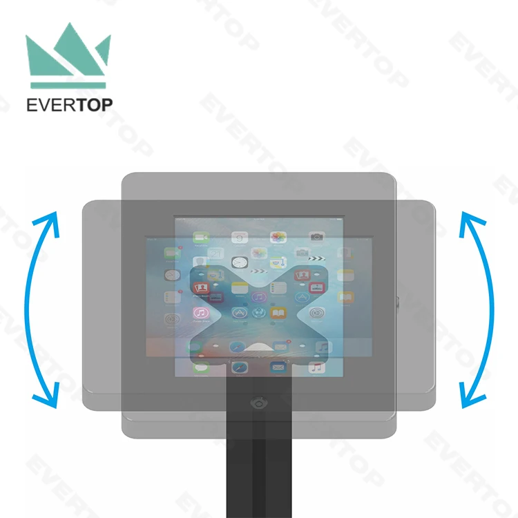 LSF05-C 10inch - 15inch VESA Mount Floor Tablet PC Kiosk, Custom Free Standing Tablet pc Kiosk with Banner Rack Brochure Holder