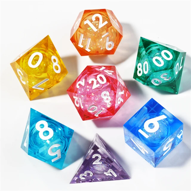 Набор кубических костей мини-планеты для настольных игр, 7 шт., Dungeons Dragons D4 D6 D8 D10 D12 D % D20