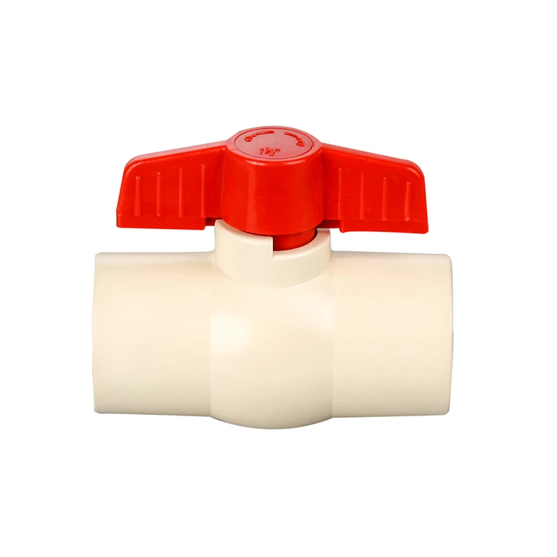 Factory direct sales plastic socket thread butterfly handle PVC ball valve