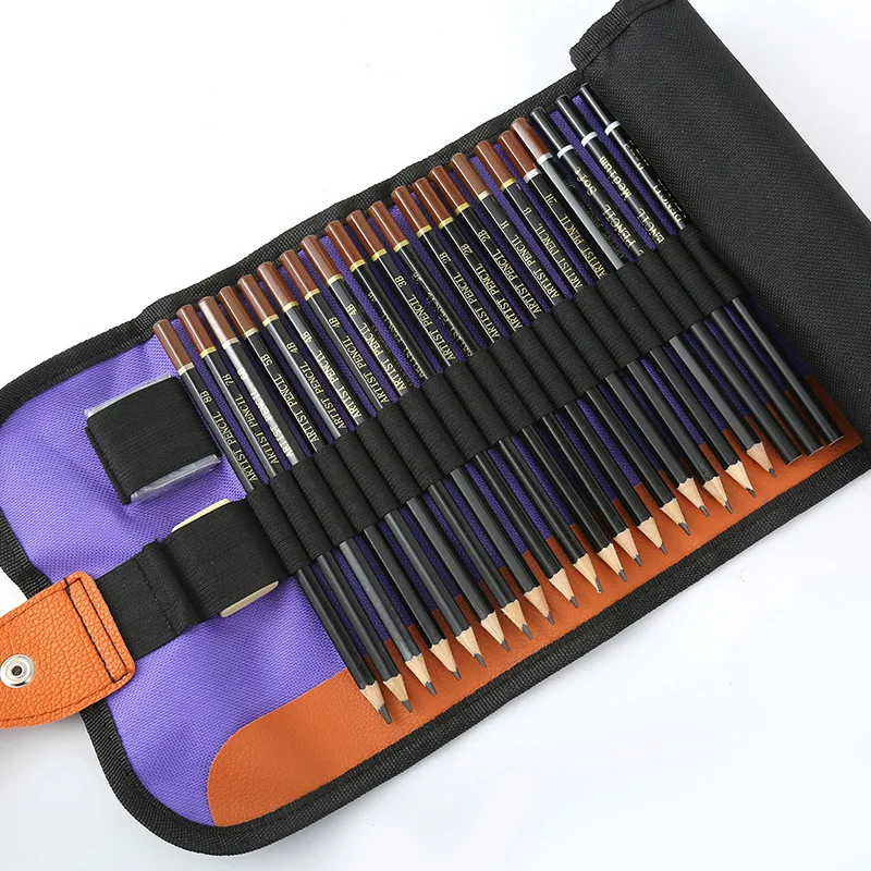 28 Pcs Drawing Pencil Set Sketch Pencil Art Drawing Kit Professional Drawing Pencils Set Artist