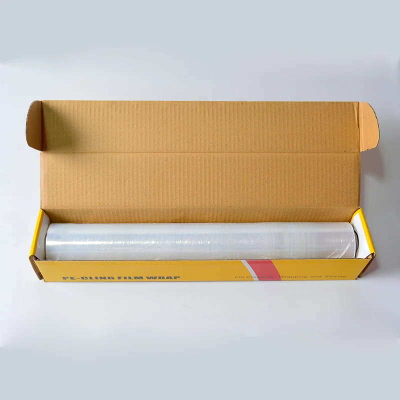 Food grade  wrap around 300 meters wrap stretch cling film for meat wrap