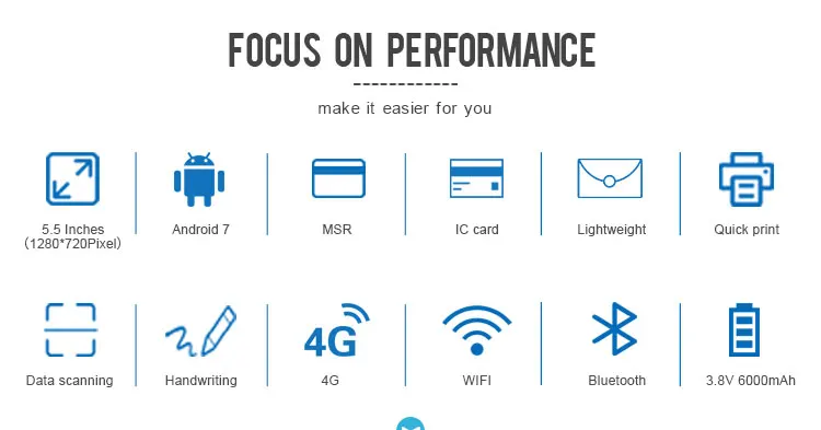 FP8800 Android Pos Terminal Handheld Pos Machine Mobile Pos