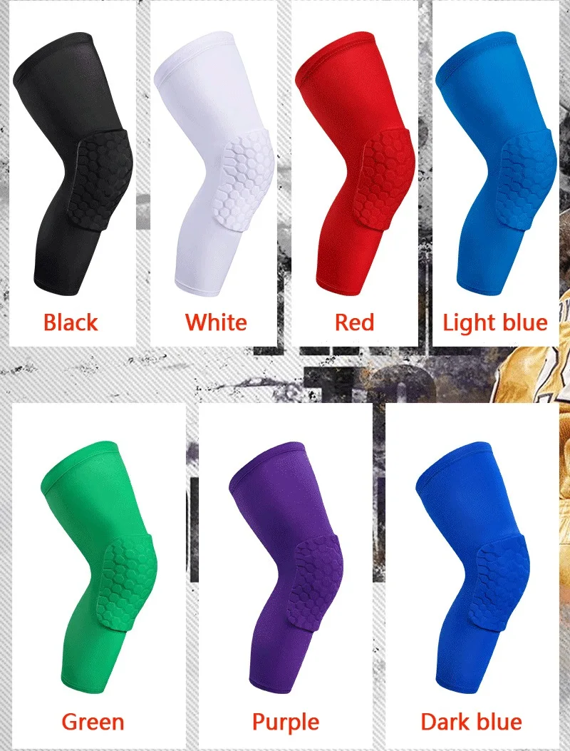 Anti-collision Breathable Pro Honeycomb Knee Pads Basketball Climbing Knee Pads Professional Outdoor Sports