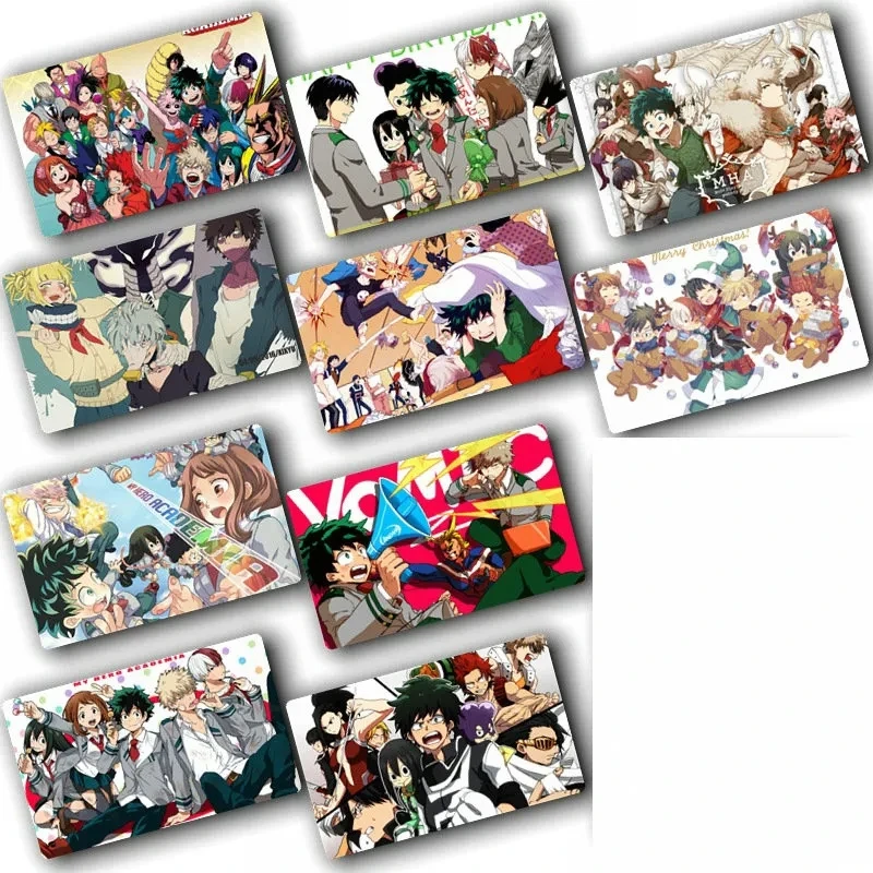 30 Styles Midoriya Izuku Anime My Hero Academia DIY Decoration Bus ID Credit Card Sticker Toys Collection Gift Cartoon Stickers