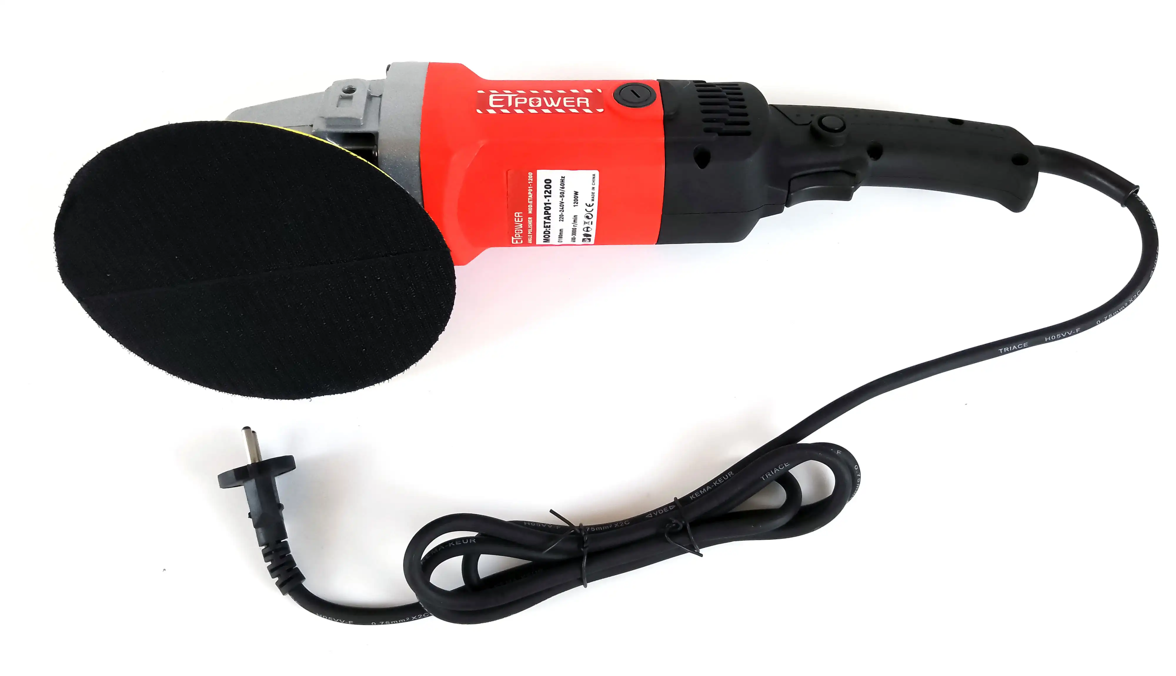 Rotary Car Buffer Polisher Waxer, 1200W  Variable Speed 600-3000RPM, Detachable Handle Perfect for Boat,Car Polishing and Waxing