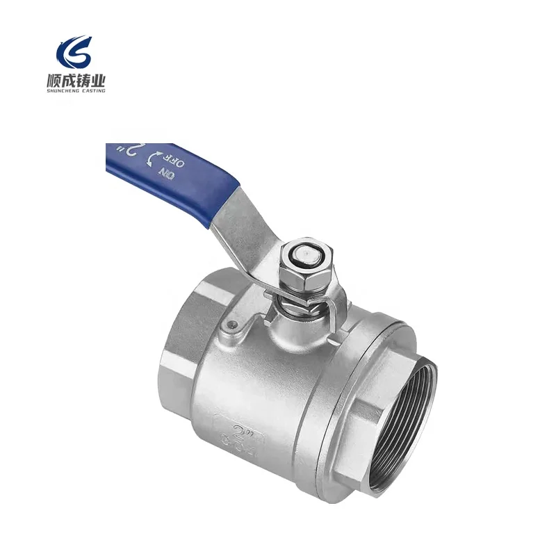 Shuncheng  2 PC ball valve stainless steel ball valve SS 304&316  for water,gas and oil