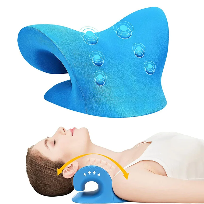 Wh-98 Neck Stretcher Neck and Shoulder Relaxer Cervical Traction Device for TMJ Pain Relief Neck Massage Pillow