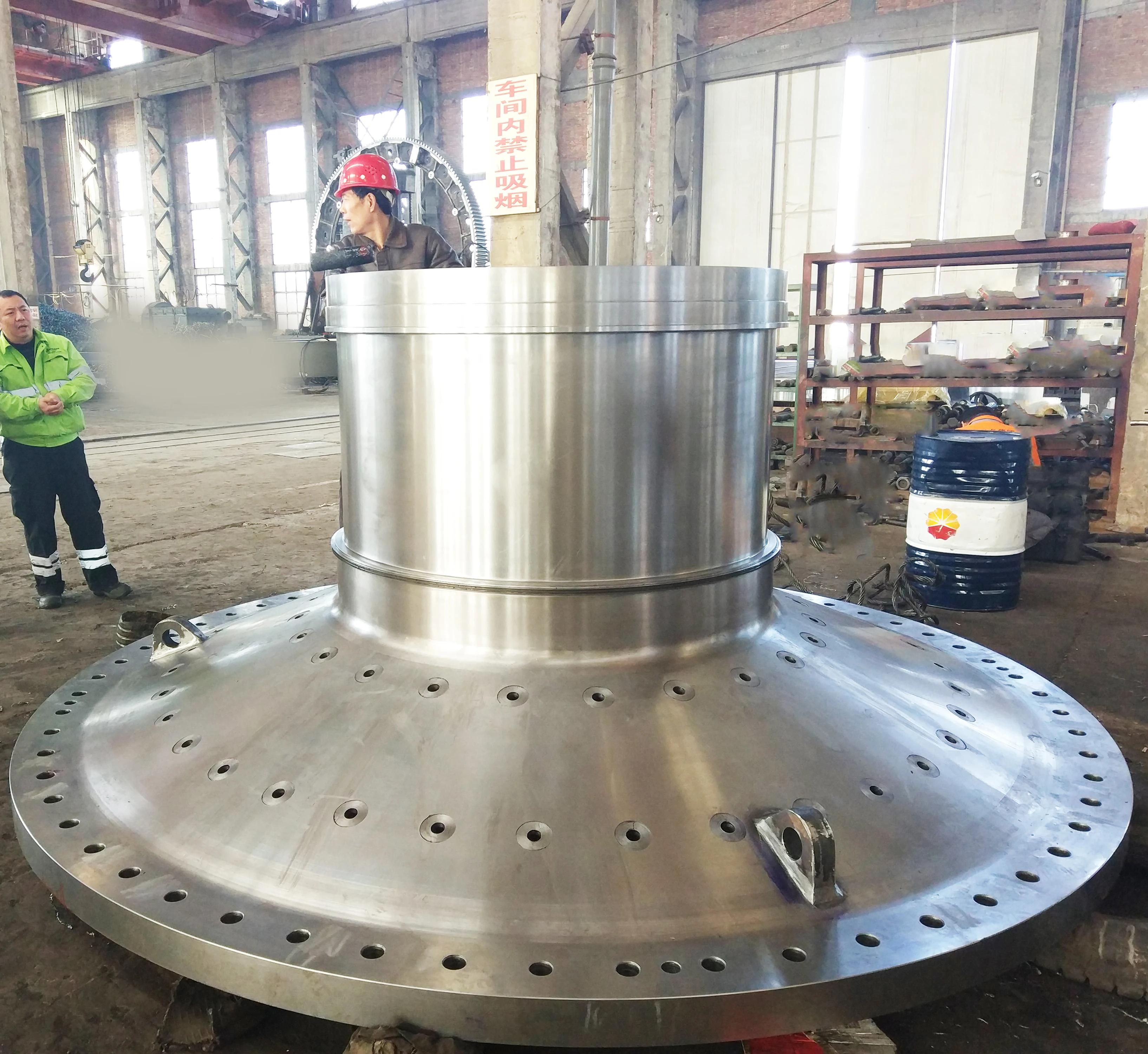 Coal mill shell cover/OEM mill end cap/steel mill end cover