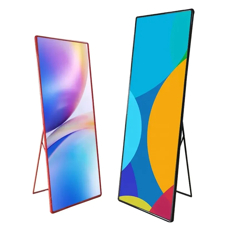 Indoor Ultra Thin Portable Poster LED Waterproof Poster Display P1.86 P2 P2.5  led poster for Shopping center