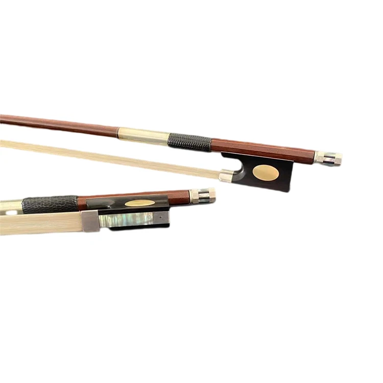 Factory Direct Well Balanced 4/4 Violin Fiddle Bow Wood Round Stick Ebony Frog Violin Parts Accessories