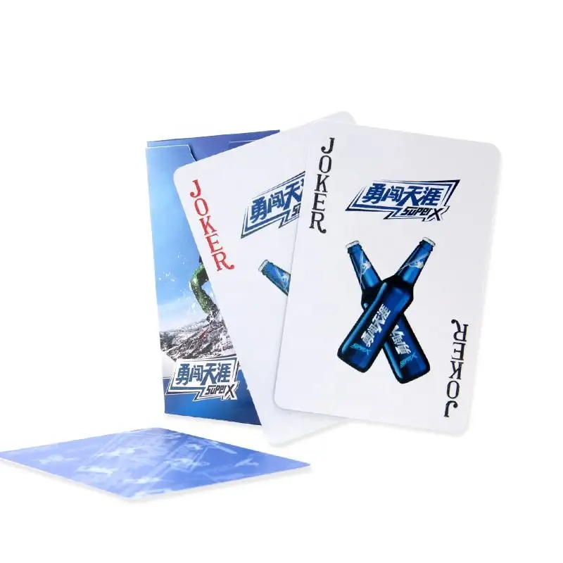 WJPC-24 Gold Card Deck Custom Gold Foil Plated Playing Cards 260 350gsm Playing Cards Paper Advertising Poker With Wooden Box