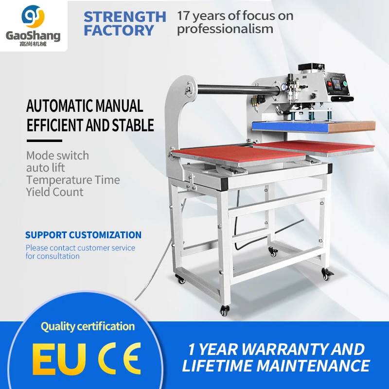 Factory  Custom  Dual Station Automatic  Heat Press Machine 40*60cm Heat Press Machine  Logo Print For T shirt Clothing