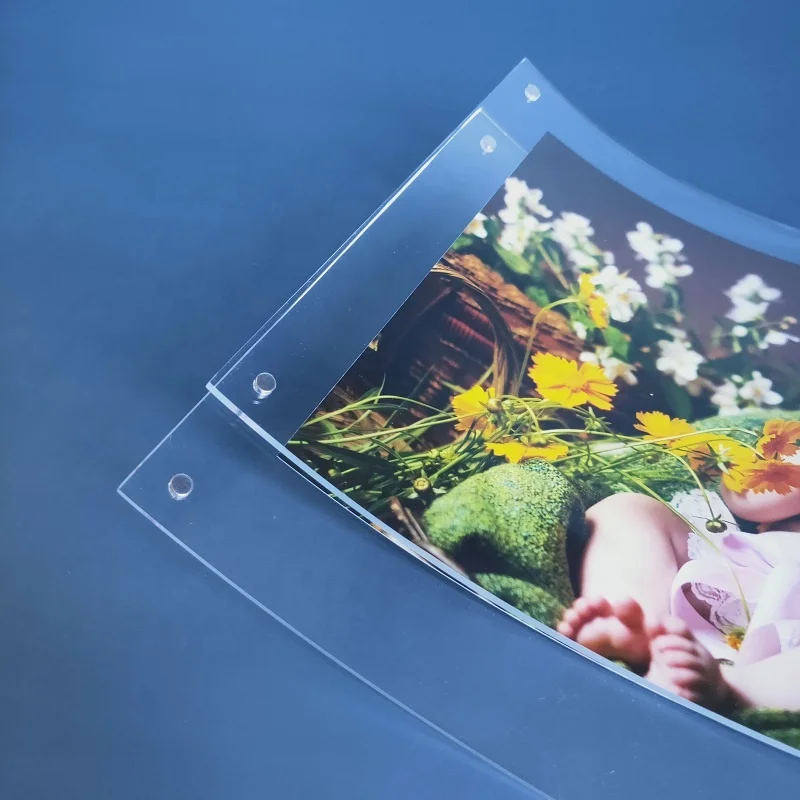 Customized Magnetic Clear Acrylic Photo Frame  Free Standing 4*6' wholesale