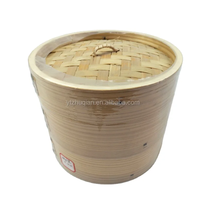 manufacture round bamboo food steamer basket made of natural bamboo