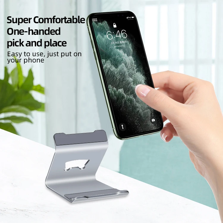 Desk Mobile Phone Holder Stand For iPhone Metal Desktop Tablet Holder Table Foldable Extend Support
