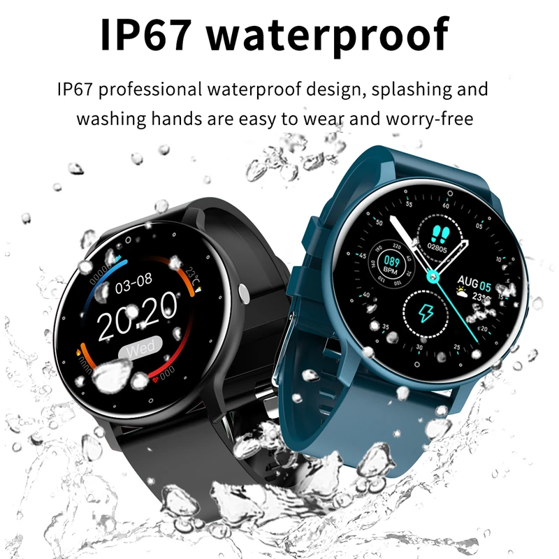 Fashion Smartwatch ZL02 Heart Rate Monitor Blood Pressure Music Fitness Sport Waterproof Multifunctional Mobile Smart Watch