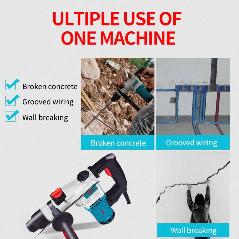 
Boda high quality 1050W 28mm power tools rotary electric hammer 