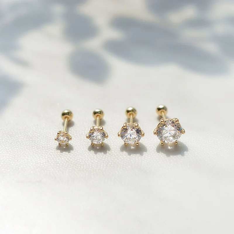 Getta 10K 14K solid gold 20G Cartilage Earring Tragus Daith Piercing Earring