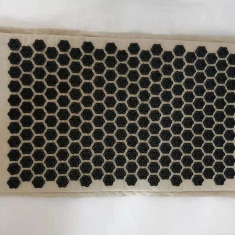 Natural Linen Yoga Yantra Foot Shakti Lotus Spikes Massage Acupressure Mat