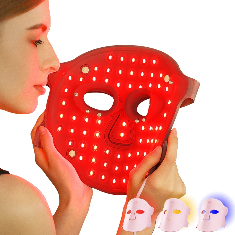 Factory Hot Sale Personal Light Therapy Led Skin Rejuvenation Facial Mask 18-in-1 LED-ice feeling Golden Collagen Mask