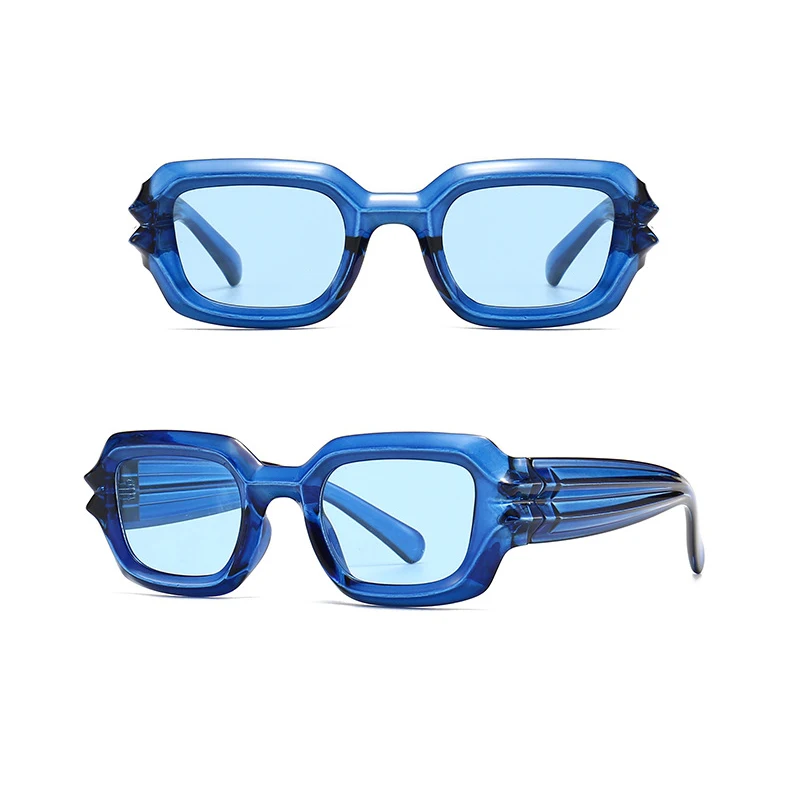 DL Glasses Trend Street Square Sunglasses 2022 Hip Hop Funny Colorful Fashion Yellow Shades Bump Cyberpunk Sunglasses