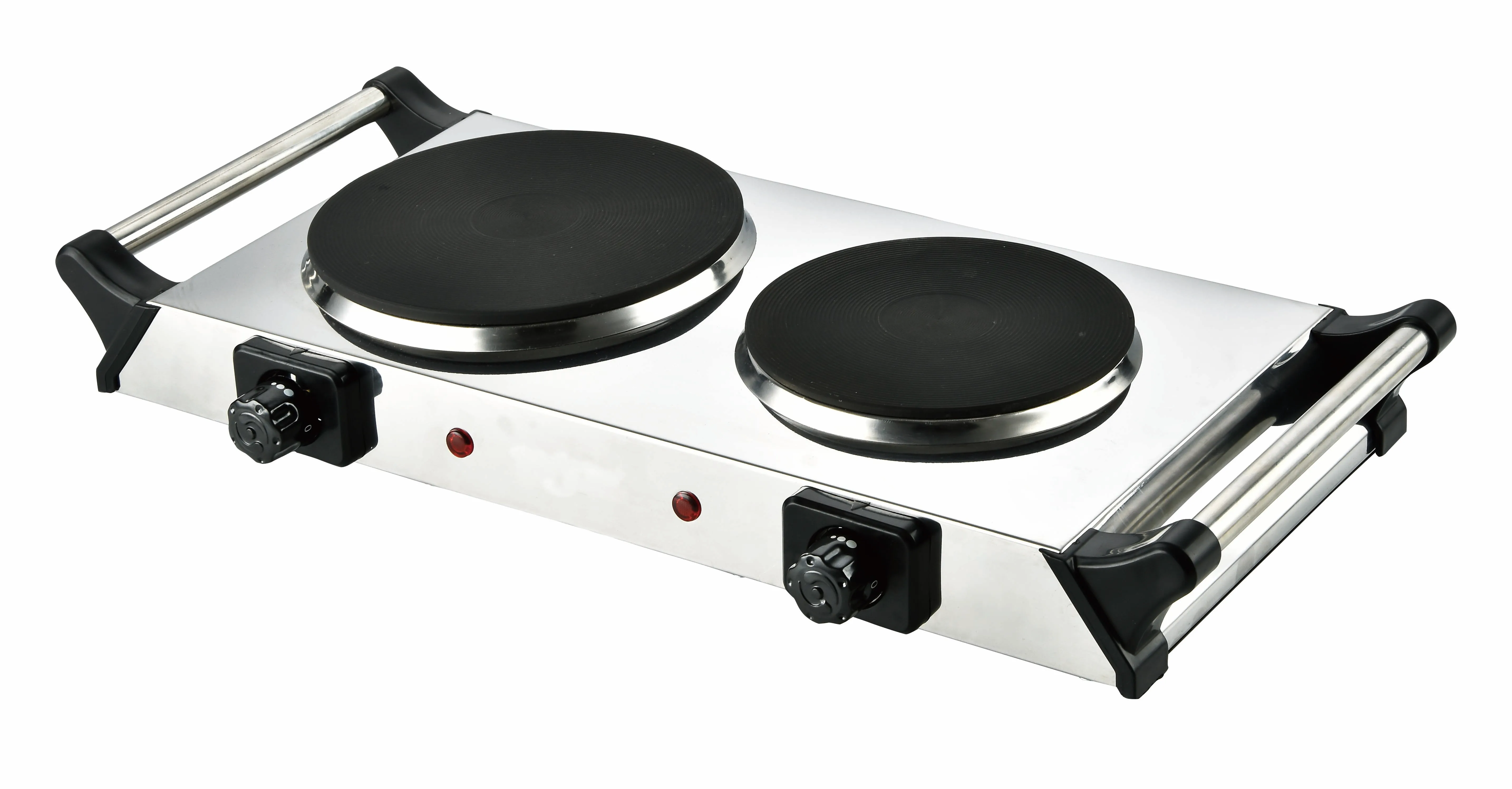hot sale portable  multi-function excellent quality Stainless Steel double-burner electric cooking stove with handle hot plate