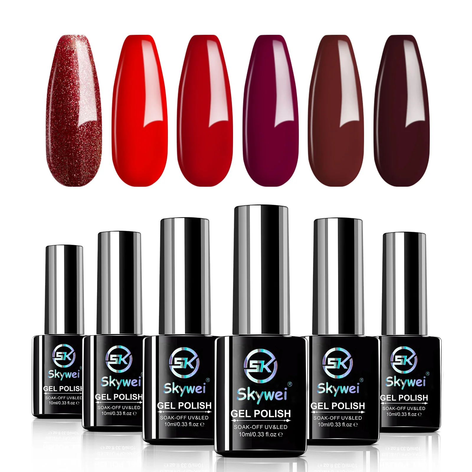 Skywei Promote Special Cheap Gel Polish Manufacturer Nail Gel Kits 12 colors for nail art nail beauty