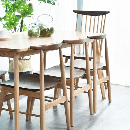 Modern Wood Dining Room Furniture Solid Wood Kitchen Dining Table Coffee Breakfast Long Table