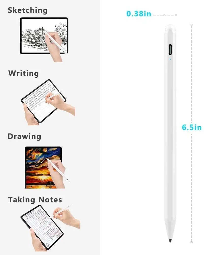 For Apple iPad pencil palm rejection active stylus pen for Apple pencil 2 iPad 2018 and 2019 6th 7th gen /pro 3rd /mini